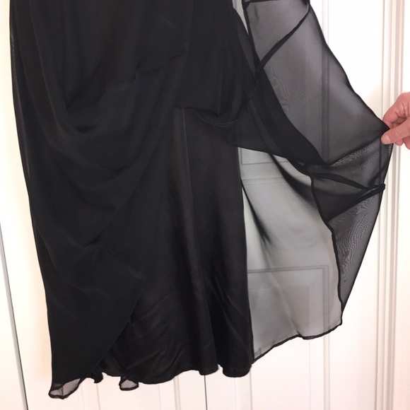 VINTAGE lace top Taffeta lined skirt dress - Picture 5 of 11